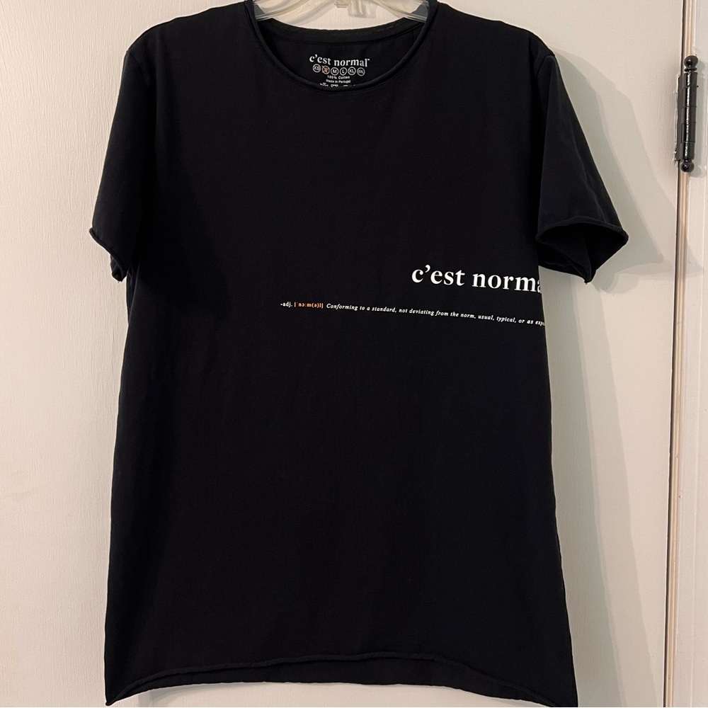 C’EST NORMAL NEW BLACK T SHIRT ✨